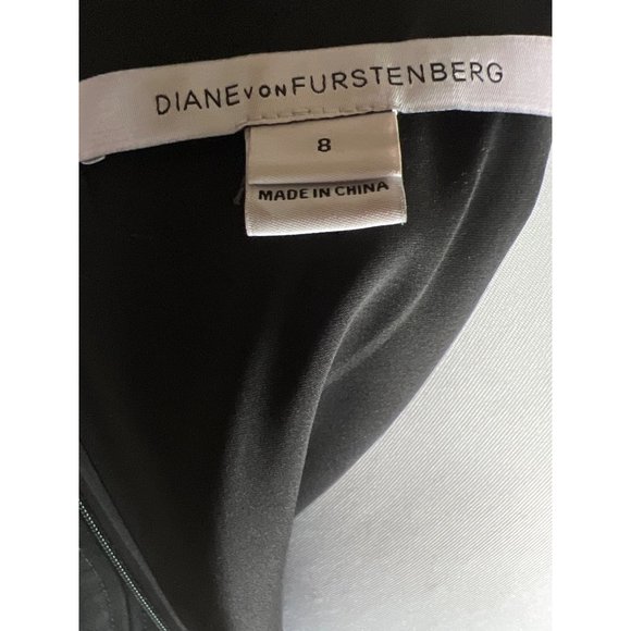 Diane Von Furstenberg Sleeveless Black Embellished Sheath Dress Size 8 - Picture 8 of 10